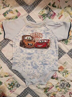 Vintage Disney Cars Baby Onesie Size 3-6 Months